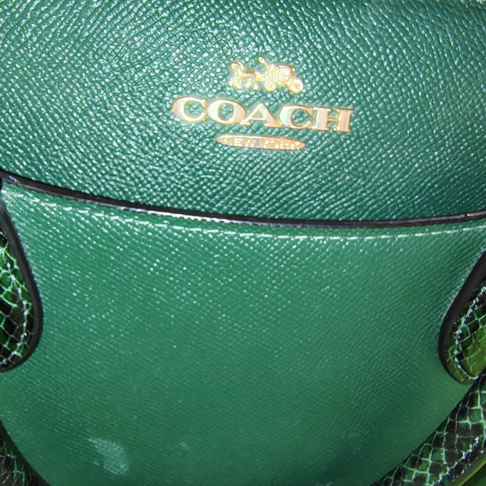 Coach Green Leather Handbag - Picture 4 of 15